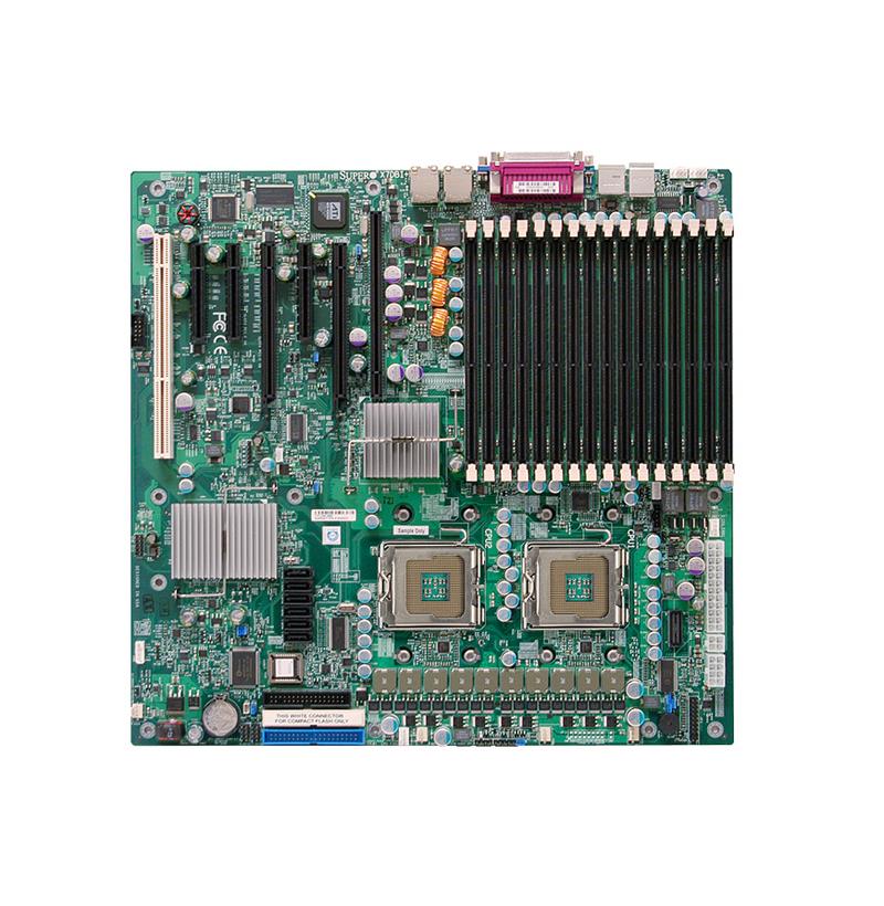 X7DBI SuperMicro+ Dual Socket LGA 771 Dual 64-Bit Xeon Processors Support DDR2 16x DIMM 6x SATA 3.0Gb/s Enhanced Extended ATX Server Motherboard (Refurbished)