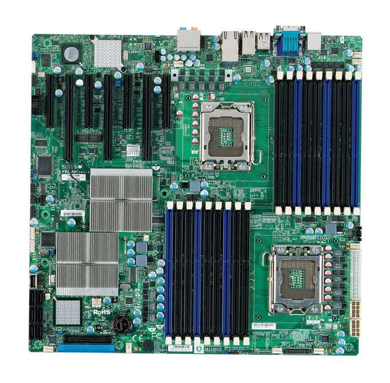X8DAH+-LR SuperMicro Dual Socket LGA 1366 Intel 5520 Chipset Xeon 5600/5500 Series Processors Support DDR3 18x DIMM 6x SATA2 3.0Gb/s Enhanced Extended-ATX Server Motherboard (Refurbished)