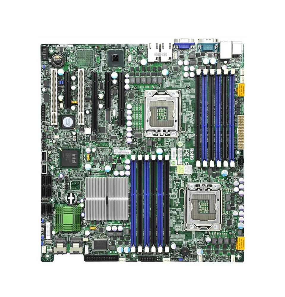X8DT3-F SuperMicro Dual Socket LGA 1366 Intel 5520 Chipset Intel 5600/5500 Series Processors Support DDR3 12x DIMM 6x SATA2 3.0Gb/s Extended-ATX Server Motherboard (Refurbished)