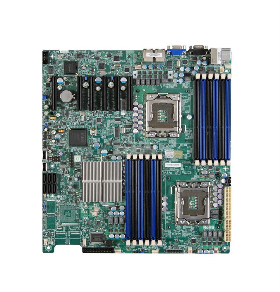 X8DTE-O SuperMicro X8DTE Dual Socket LGA 1366 Intel 5520 Chipset Intel Xeon 5600/5500 Series Processors Support DDR3 12x DIMM 6x SATA2 3.0Gb/s Extended ATX Server Motherboard (Refurbished)