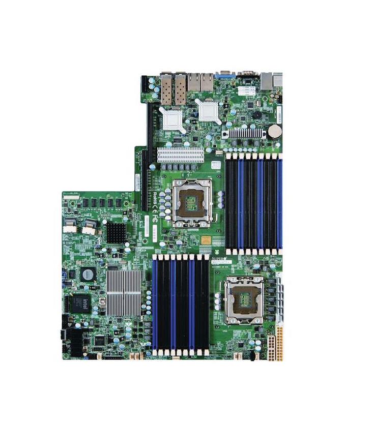 X8DTU6TF SuperMicro X8DTU-F Dual Socket LGA 1366 Intel 5520 Chipset Intel Xeon 5600/5500 Series Processors Support DDR3 12x DIMM 6x SATA2 3.0Gb/s Proprietary Server Motherboard (Refurbished)