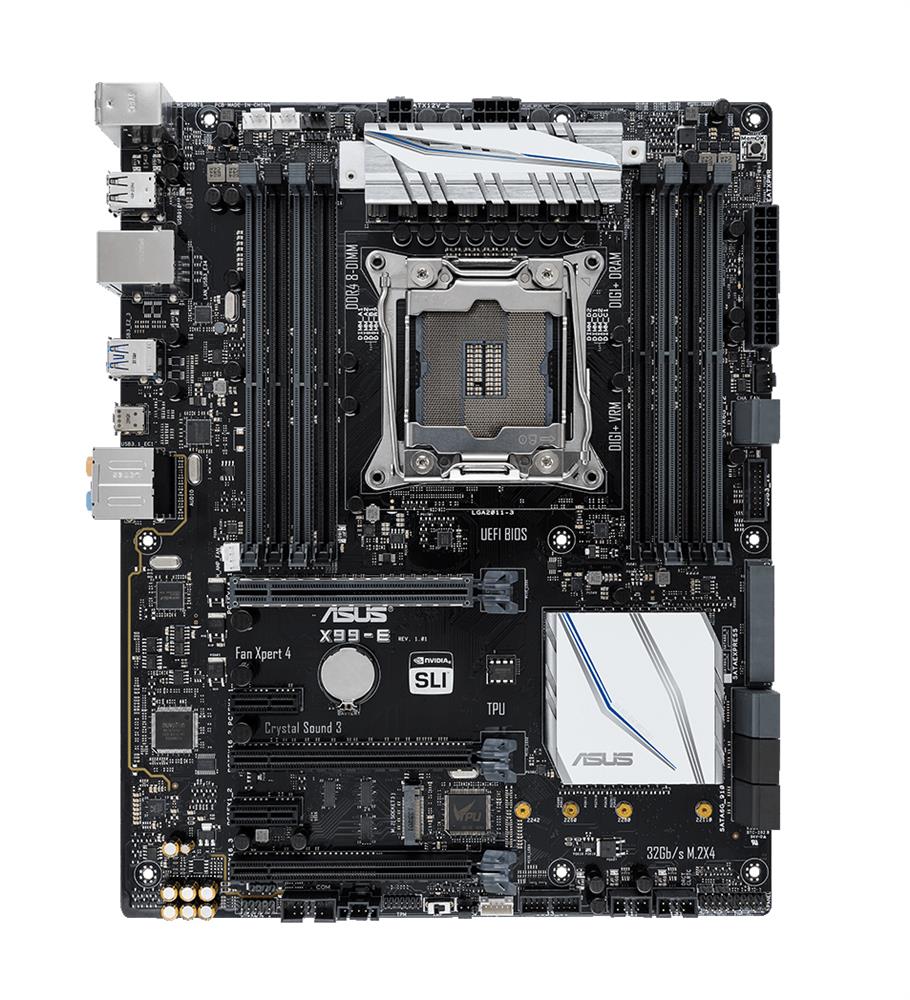 X99-E ASUS Socket LGA 2011-v3 Intel X99 Chipset Core i7 Processors Support DDR4 8x DIMM 8x SATA 6.0Gb/s ATX Motherboard (Refurbished)
