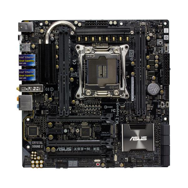 X99-M WS Asus Socket LGA 2011-v3 Intel X99 Chipset Core i7 / Xeon E5-1600 v3/ E5-2600 v3 Processors Support DDR4 4x DIMM 8x SATA 6.0Gb/s Micro-ATX Server Motherboard (Refurbished)