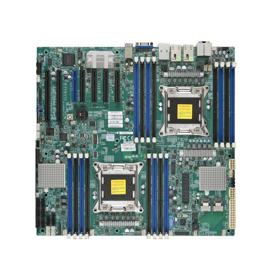 X9DAX-7TF-O-P SuperMicro X9DAX-7TF Dual Socket LGA 2011 Intel C602 Chipset Intel E5-2600/E5-2600 v2 Processors Support DDR3 16x DIMM 2x SATA3 6.0Gb/s Enhanced Extended-ATX Server Motherboard (Refurbished)