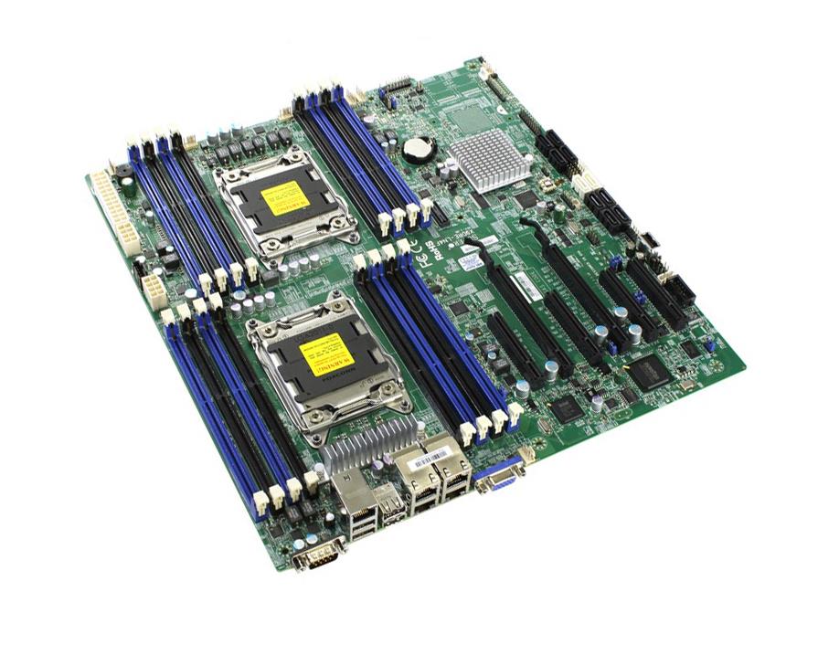X9DRE-LN4F SuperMicro Dual Socket LGA2011 Intel C602 Chipset Intel Xeon E5-2600/E5-2600 v2 Processors Support DDR3 16x DIMM 2x SATA3 6.0Gb/s Extended-ATX Motherboard (Refurbished)