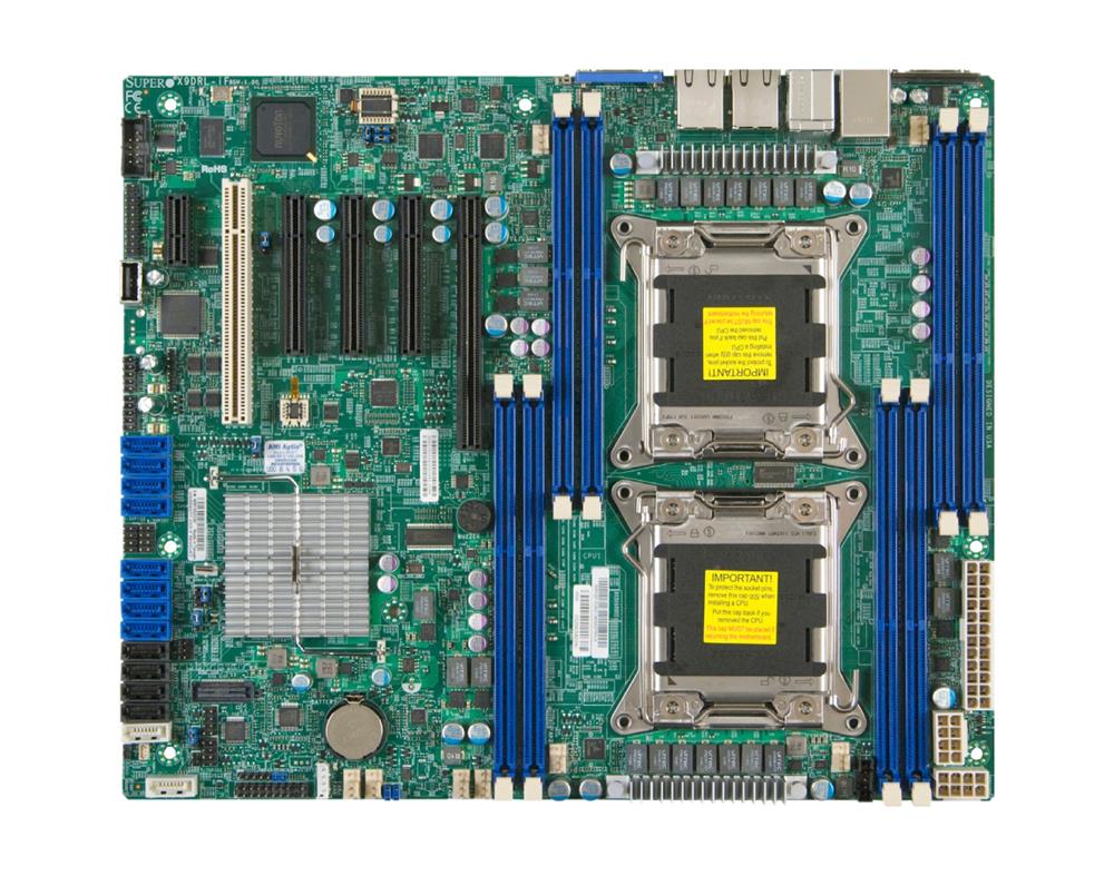 X9DRL-3F-O SuperMicro X9DRL-3F Dual Socket LGA 2011 Intel C606 Chipset Xeon E5-2600/E5-2600 v2 Processors Support DDR3 8x DIMM 4x SATA2 3.0Gb/s ATX Server Motherboard (Refurbished)
