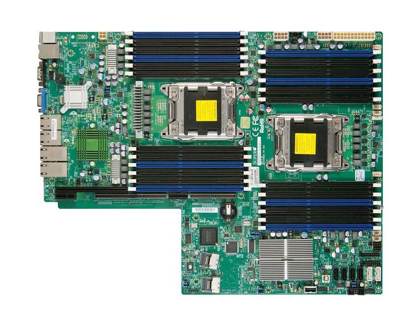 X9DRW-3LN4F+ SuperMicro Dual LGA2011 Intel C606 Chipset Intel Xeon E5-2600/E5-2600 v2 Processors Support DDR3 24x DIMM 4x SATA2 3.0Gb/s Proprietary WIO Server Motherboard (Refurbished)