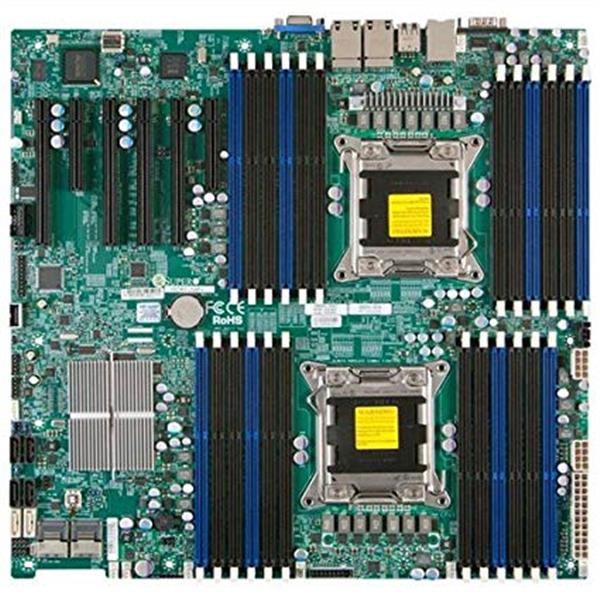 X9DRi-LN4F+ SuperMicro Dual Socket LGA 2011 Intel C602 Chipset Intel Xeon E5-2600/ E5-2600 v2 Series Processors Support DDR3 24x DIMM 4x SATA2 3.0Gb/s Enhanced Extended-ATX Server Motherboard (Refurbished)