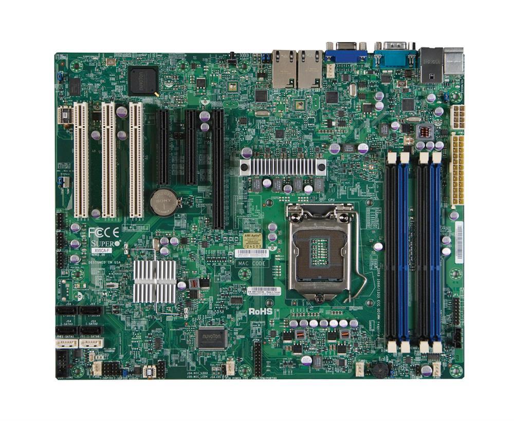 X9SCA-F-O SuperMicro X9SCA-F Single Socket LGA 1155 Intel C204 PCH Chipset Intel Xeon E3-1200/ E3-1200 v2 2nd/3rd Generation Core i3 / Pentium / Celeron Processors Support DDR3 4x DIMM 4x SATA 3.0Gb/s ATX Server Motherboard (Refurbished)