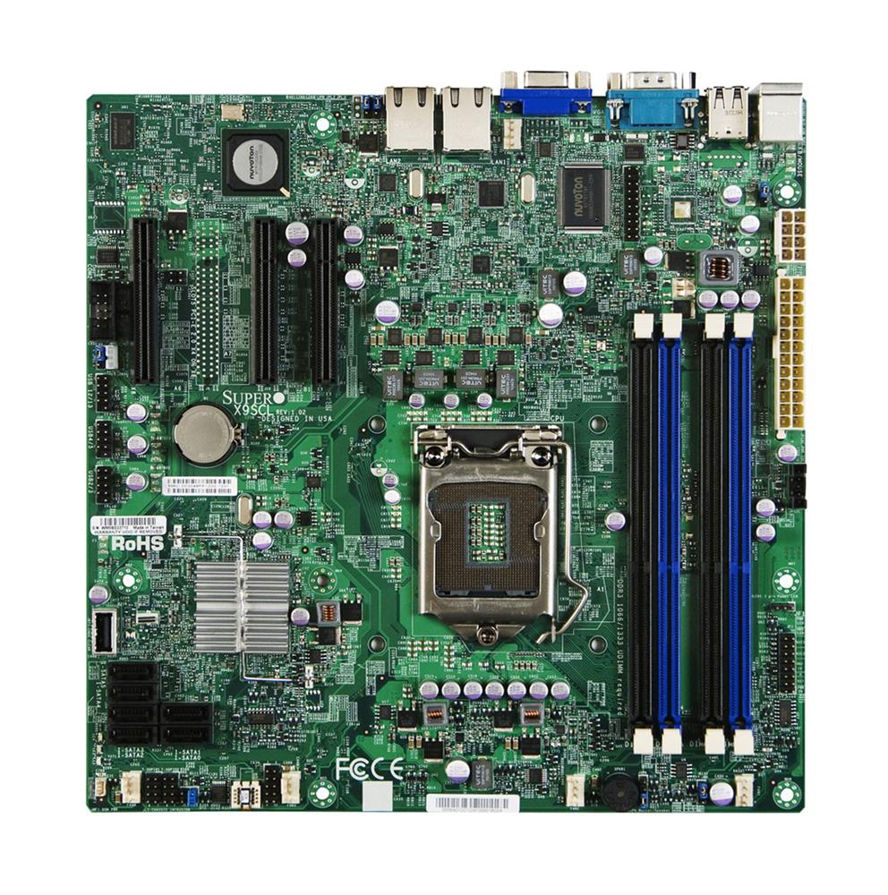 X9SCL SuperMicro Socket LGA 1155 Intel C202 Chipset Intel Xeon E3-1200 & E3-1200 v2 Series/ 2nd/3rd Generation Core i3 / Pentium / Celeron Processors Support DDR3 4x DIMM 6x SATA2 3.0Gb/s uATX Server Motherboard (Refurbished)