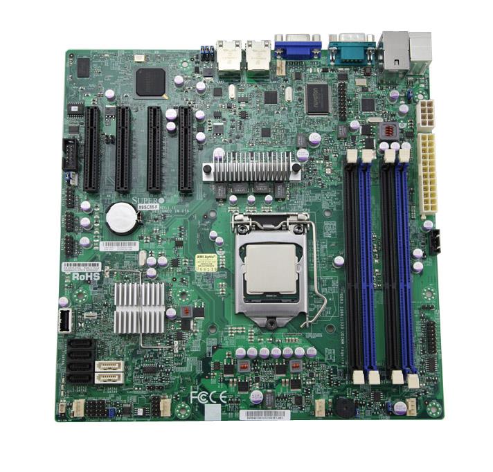 X9SCM SuperMicro Single Socket LGA 1155 Intel C204 Chipset Xeon E3-1200/ E3-1200 v2 Series 2nd & 3rd Generation Core i3/ Pentium/ Celeron Processors Support DDR3 4x DIMM 4x SATA2 3.0Gb/s uATX Server Motherboard (Refurbished)