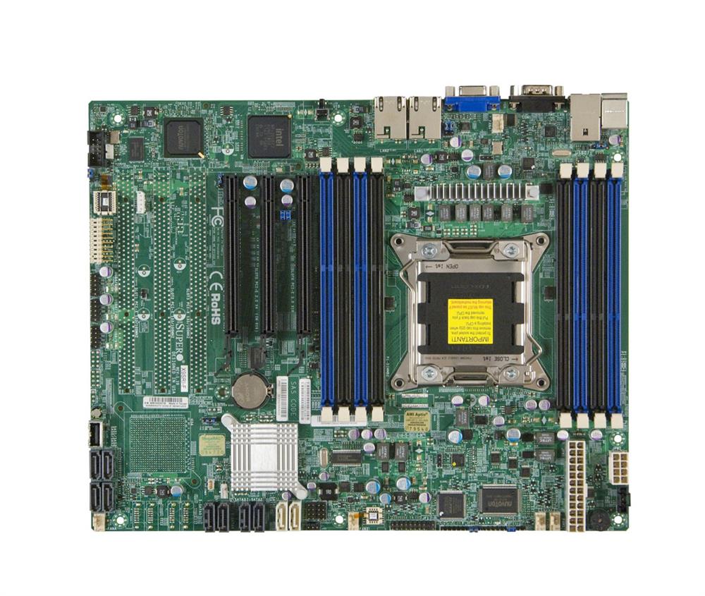 X9SRI-F-O SuperMicro X9SRI-F Socket LGA 2011 Intel C602 Chipset Intel Xeon E5-2600/1600 & E5-2600/1600 v2 Processors Support DDR3 8x DIMM 2x SATA3 6.0Gb/s ATX Server Motherboard (Refurbished)