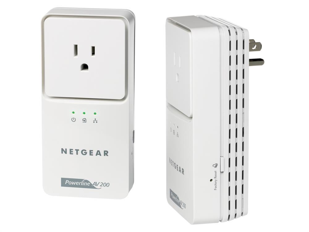 XAVB2501-100NAS NetGear Powerline AV+ 200 Single-Port RJ-45 200Mbps Ethernet Adapter Kit