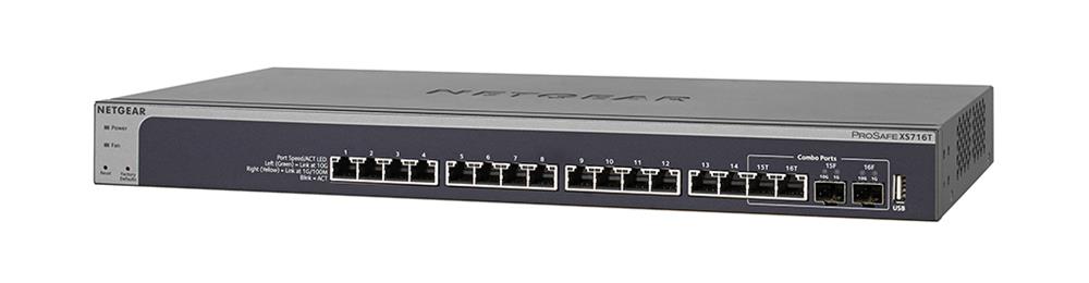 XS716T-100NES NetGear 16-Ports 10-Gigabit Smart Managed Switch (Refurbished)