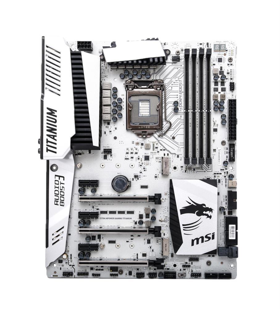 Z170AMPOWERGAMINGTITANIUM MSI Socket LGA 1151 Intel Z170 Chipset 6th Generation Core i7 / i5 / i3 / Pentium / Celeron Processors Support DDR4 4x DIMM 6x SATA 6.0Gb/s ATX Motherboard (Refurbished) Z170A MPOWER GAMING TITANIUM