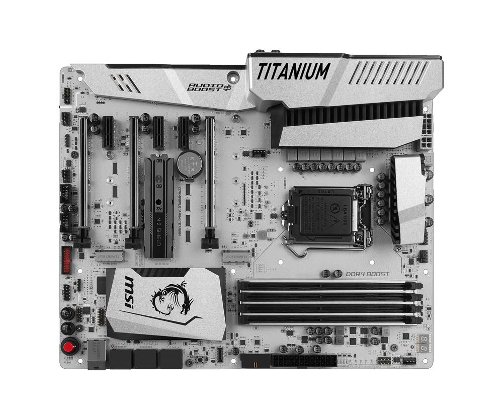Z270MPOWERGAMINGTITANIUM MSI Socket LGA 1151 Intel Z270 Chipset 7th/6th Generation Core i7 / i5 / i3 / Pentium /Celeron Processors Support DDR4 4x DIMM 6x SATA 6.0Gb/s ATX Motherboard (Refurbished) Z270 MPOWER GAMING TITANIUM