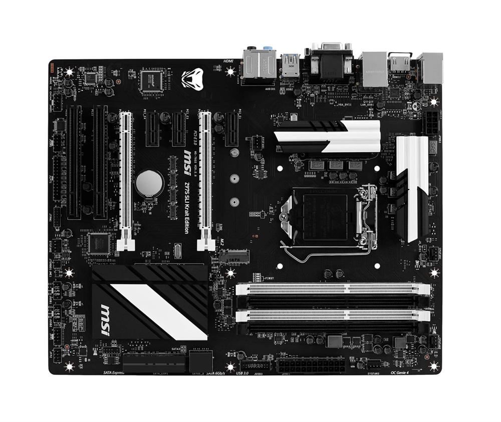 Z97SSLIKRAIT MSI Z97S SLI Krait Edition Socket LGA 1150 Intel Z97 Express Chipset Inte Core i7 Processors Support DDR3 4x DIMM 6x SATA 3.0Gb/s ATX Motherboard (Refurbished)