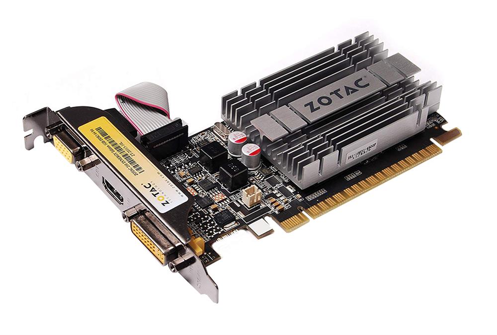 ZT-20313-10L Zotac GeForce 210 Graphic Card - 520 MHz Core - 1 GB GDDR3 - PCI Express 2.0 x16 - Single Slot Space Required (Refurbished)