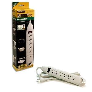 STS162 Belkin 6 Outlet Stanley SurgePro with 208 Joules Receptacles: 6 x NEMA 5-15R 208J