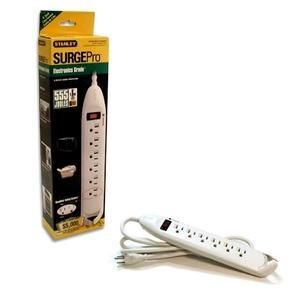 STS163 Belkin 6 Outlet Stanley SurgePro with 555 Joules Receptacles: 6 x NEMA 5-15R 555J