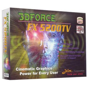 FX5200LE Jaton GeForce 5200 Graphics Card AGP 8x 128 MB DDR SDRAM 2048 x 1536