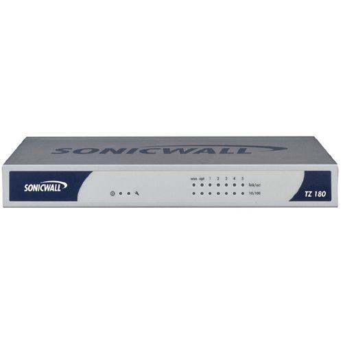 01-SSC-6552 SonicWALL TZ 180 Firewall 5 x 10/100Base-TX LAN 1 x 10/100Base-TX WAN IEEE 802.11b/g (Refurbished)