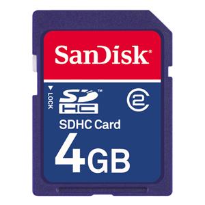 SDSDB4096A11-BN3 SanDisk 4GB Secure Digital High Capacity (SDHC) Card 2 Pack 4GB