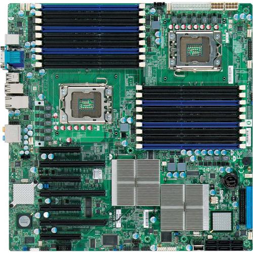 X8DAH+-F-0 SuperMicro X8DAH+-F Dual Socket LGA 1366 Intel 5520 Chipset Intel Xeon 5600/5500 Series Processors Support DDR3 18x DIMM 6x SATA2 3.0Gb/s Enhanced Extended ATX Server Motherboard (Refurbished)