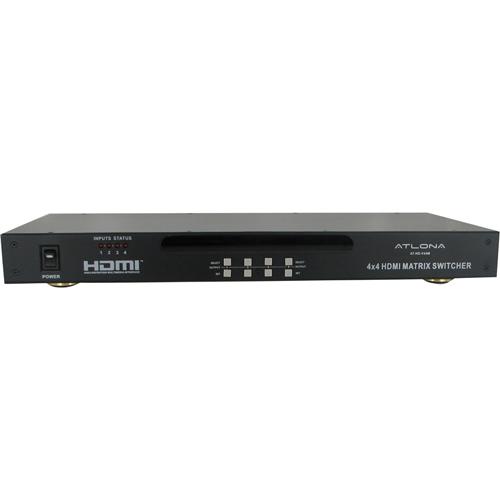 AT-HD-V44M Atlona HDMI Switch 4 x HDMI Digital Audio/Video In 4 x HDMI Digital Audio/Video Out Control 1600 x 1200 UXGA
