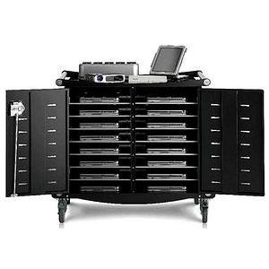 DC847A HP 20-User Notebook Storage Cart Steel Silver, Carbonite