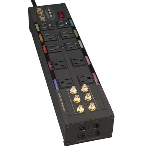 HT10DBS Tripp Lite Hme Thr Surge 10rcptl Tel 100bt 3coax 3570j 500k