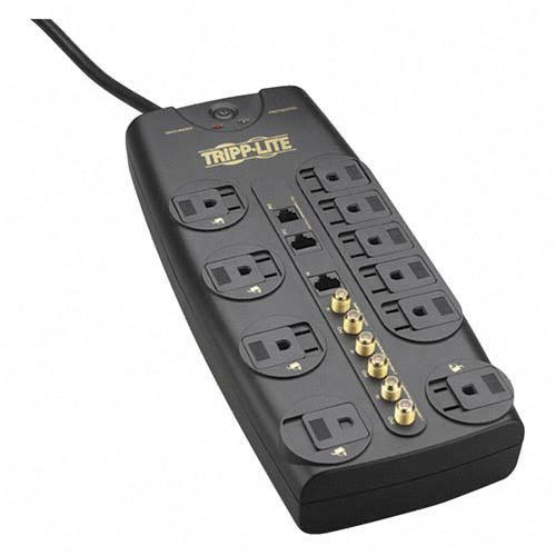 HT1010SAT3 Tripp Lite Hme Thr Surge 10rcptl Tel 100bt 3coax 3345j 250k