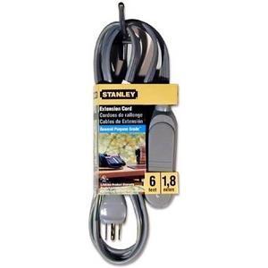 STC163-06-GRY Belkin Stanley 3-Outlet Cord 16/3 Cube Tap 6' Gray