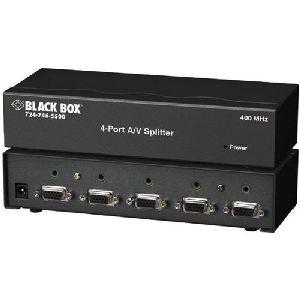 AC650A-4 Black Box 4-Port Video Splitter 5 x Monitor 2048 x 1536 60 Hz SVGA XGA UXGA QXGA