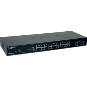 TEG-S224 TRENDnet 24-Ports RJ-45 10/100/1000Mbps Copper Gigabit Ethernet Switch Rack-Mountable (Refurbished)