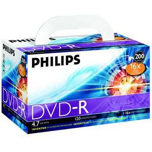 DM4S6B02C/17 Philips Dvd-r 4.7gb Data 120min Vid 16x 200pk Box